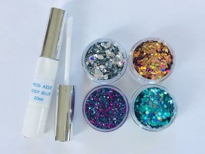 Large festival face/body glitter kit 2