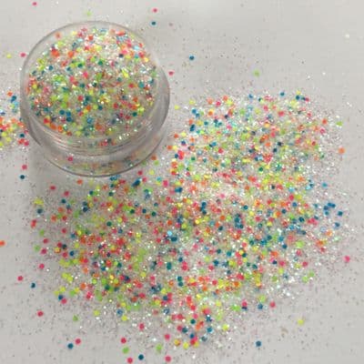 Neon diamond chunky festival glitter mix -10g pot