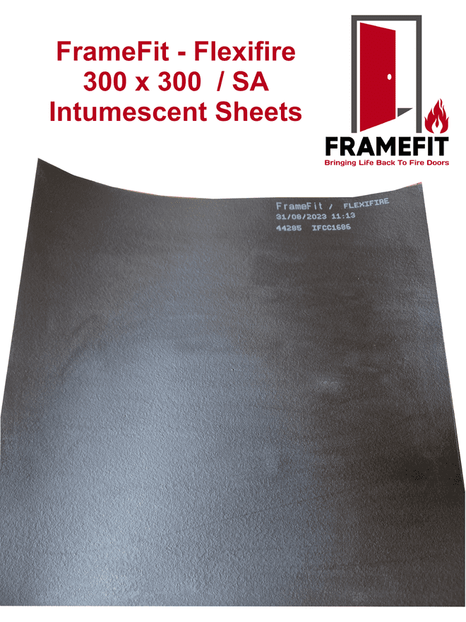 FrameFit Flexifire 300 x 300 x 1.0 mm Intumescent Sheets, Self Adhesive Backing