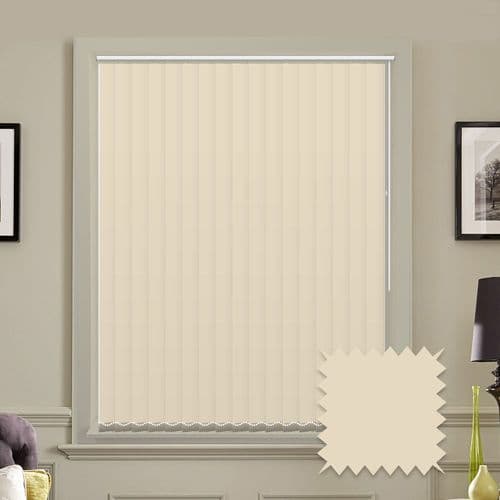 5" Cream Vertical Blinds | Unicolour Plain Cream Vertical Blinds