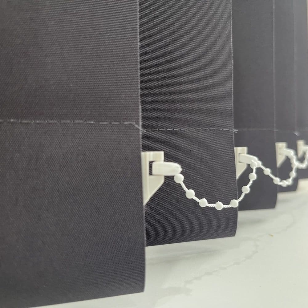 Dark Grey Replacement Blackout Vertical Blind Slats Como Just Blinds