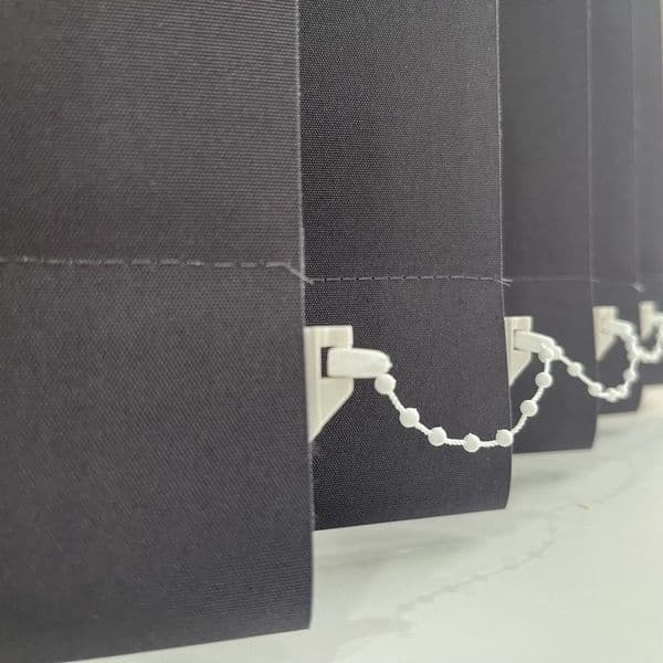 Blackout Dark Grey Replacement Vertical Blind Slats Como Impact Just Blinds