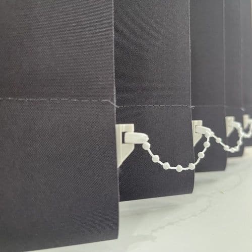 Blackout Dark Grey Replacement Vertical Blind Slats Como Impact