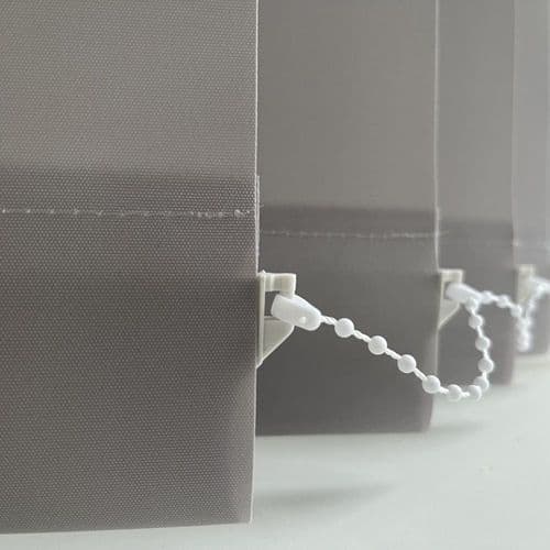 Blackout Light Grey Replacement Vertical Blind Slats Como Space