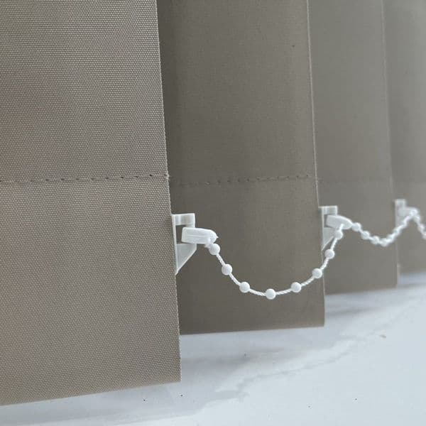 Blackout Natural Vertical Blind Slats Como Balance Just Blinds