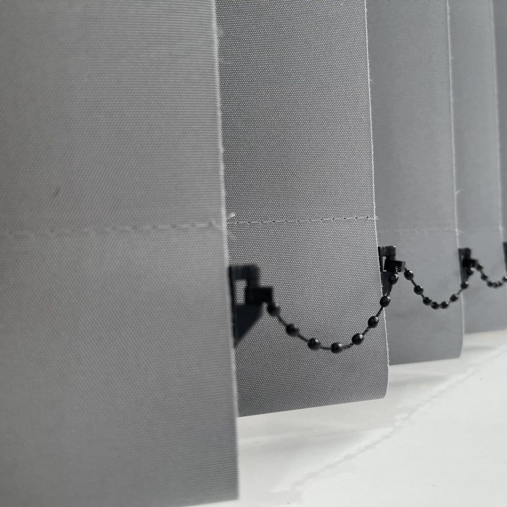 Blackout Replacement Grey Vertical Blind Slats Como Harbour Just Blinds