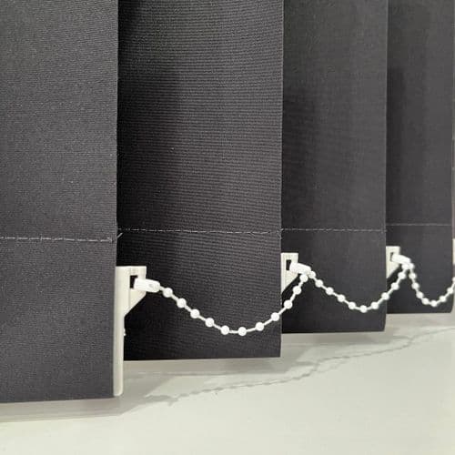 Blackout Replacement Vertical Blind Slats in Black Como Drama