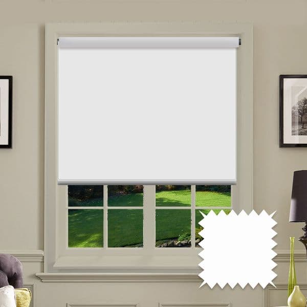 Blackout White Roller Blind - Bella White Just Blinds