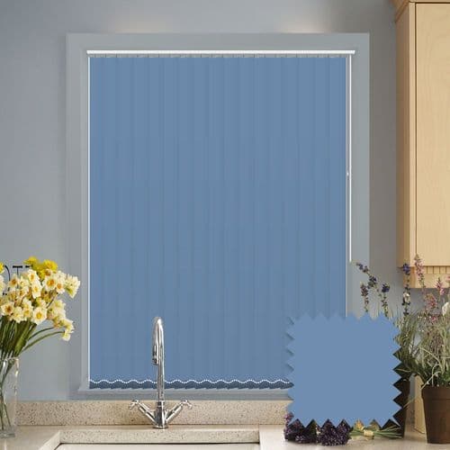 Blue vertical blinds - Made to Measure vertical blind in Bahamas Blueberry