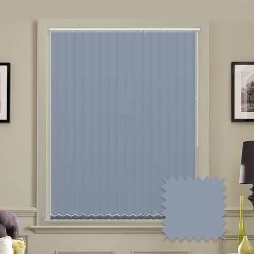 Blue vertical blinds - Made to Measure vertical blind in Bahamas Milky Blue