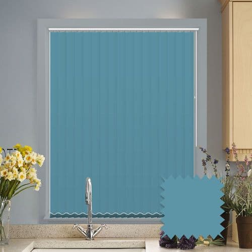 Blue vertical blinds - Made to Measure vertical blind in Bahamas Pale Turqoise