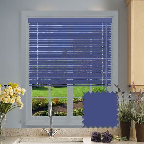 Bright Blue Aluminium Venetian blind in Cobalt Blue