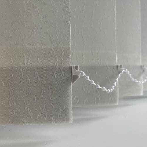 Cream replacement vertical blind slats in Cleo cream 3.5" (89mm)