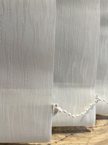 Cream Replacement Vertical Blind Slats in Dalia Cream for 3.5" (89mm) Vertical blinds