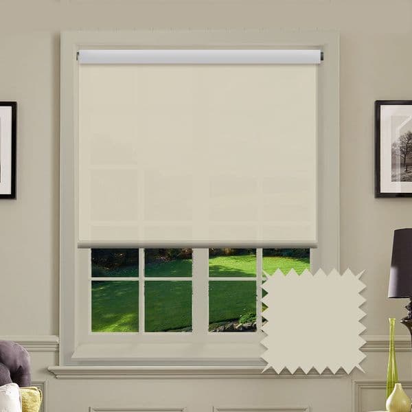 Cream Roller Blind - Splash Butter Just Blinds