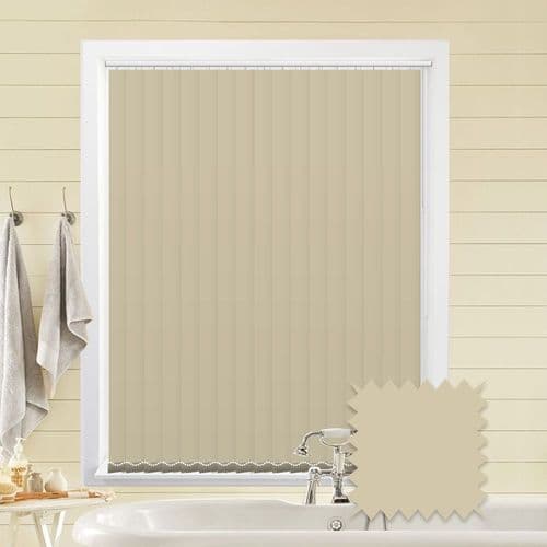 Cream Vertical Blinds | Bella Plain Cream Blackout Vertical Blinds