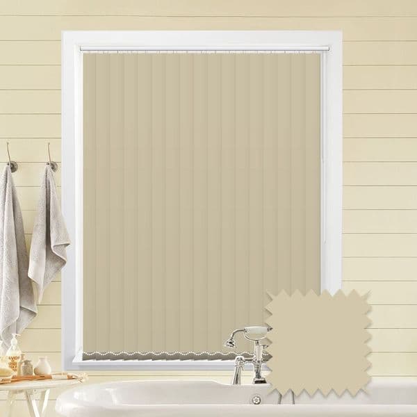 Cream Vertical Blinds | Bella Plain Cream Blackout Vertical Blinds Just Blinds