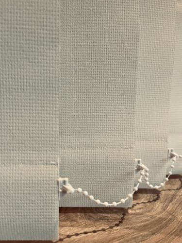 Cream Washable Replacement Vertical Blind Slats 3.5" (89mm)