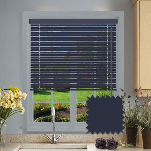 Dark Blue Aluminium Venetian blind in Midnight Blue