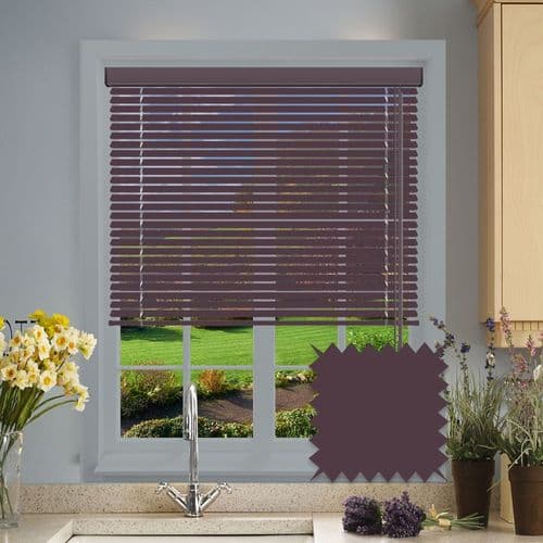 Dark Lilac Matt Aluminium venetian blind in Majestic