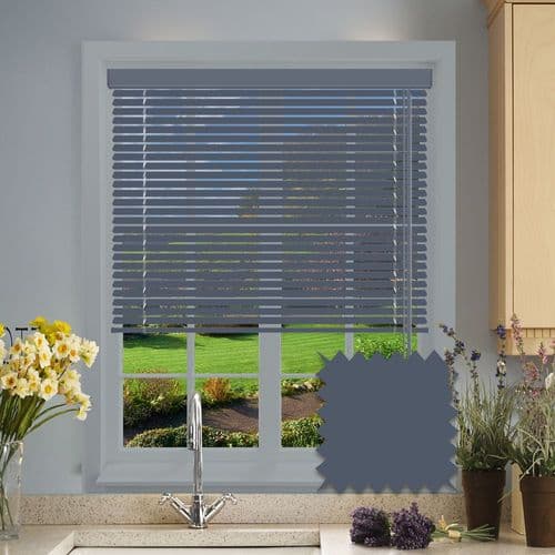 Deep Blue Aluminium Venetian blind in Denim Blue