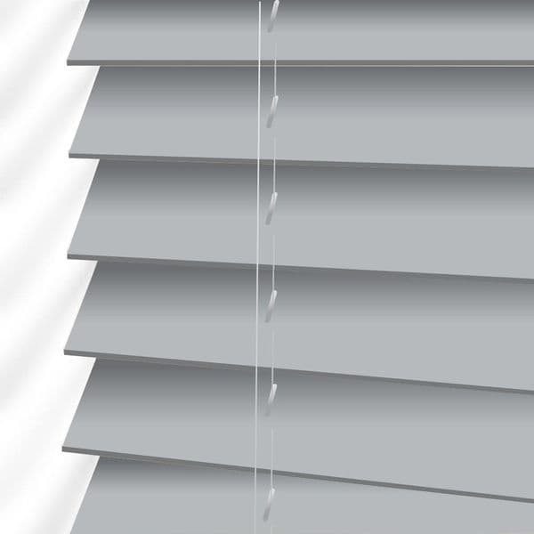Forestwood 50mm Real Wood Venetian blinds Made to Measure in Mist Just Blinds