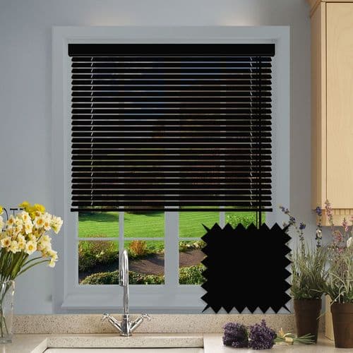 Gloss black Aluminium venetian blind (Alumitex Sonar)