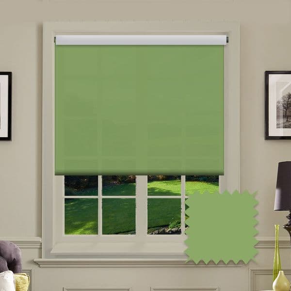Green Roller Blind - Splash Grama Just Blinds