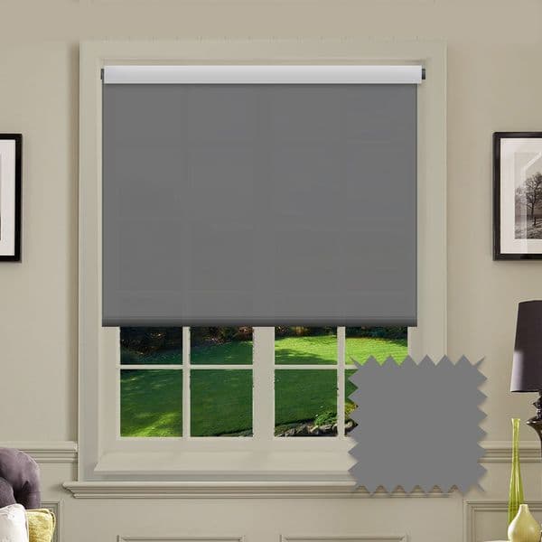 Grey Blackout Roller Blind - Bella Rock Just Blinds