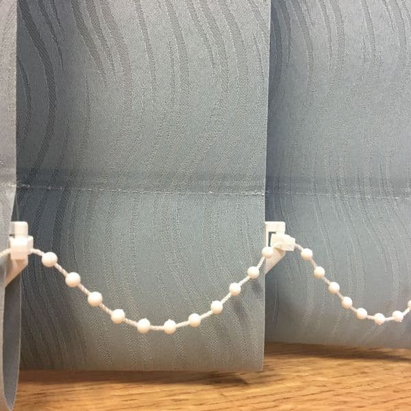 Senna Shadow Grey replacement louvres /slats for vertical blinds 3.5