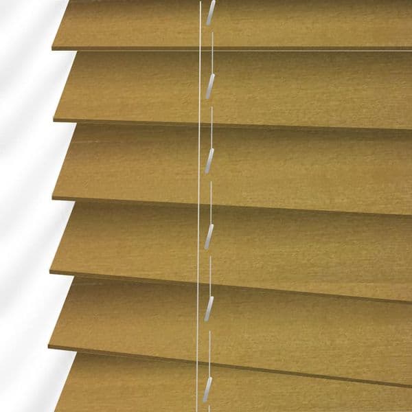 Honey Sunwood Real Wood Venetian blinds Made to Measure (25mm/35mm/50mm) Just Blinds
