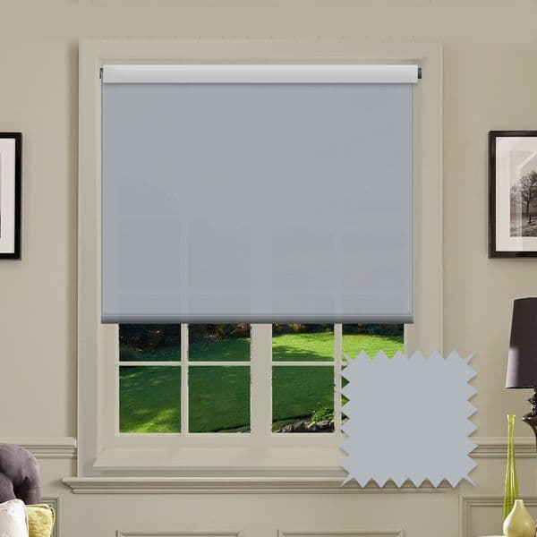 Light Blue Roller Blind - Splash Brittany Just Blinds