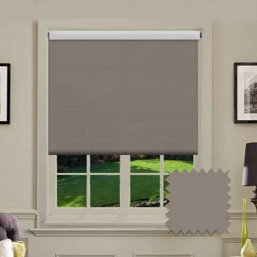 Light Brown Blackout Roller Blind - Como Nomad