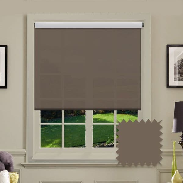 Light Brown Roller Blind - Splash Havana Just Blinds