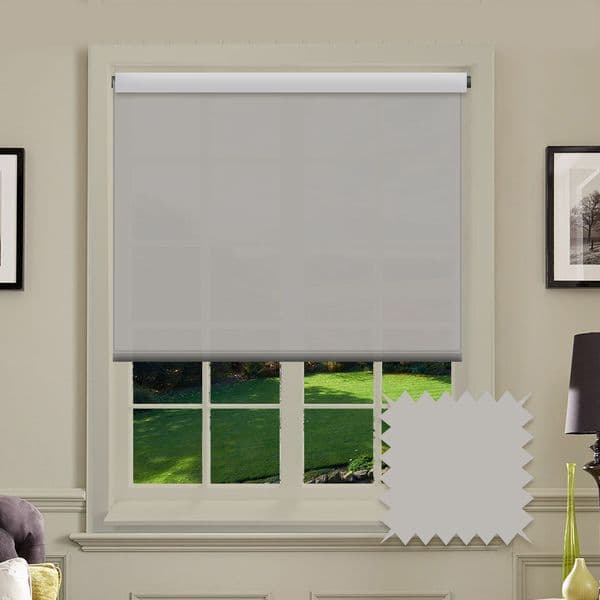 Light Grey Roller Blind - Splash Maylar Just Blinds