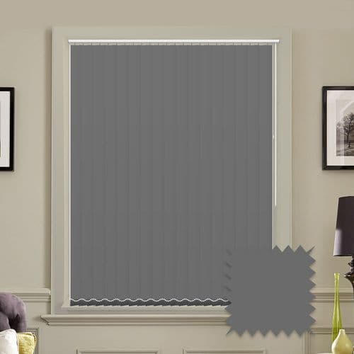 Made to Measure Blackout 5" Unishade Charcoal Vertical Blind