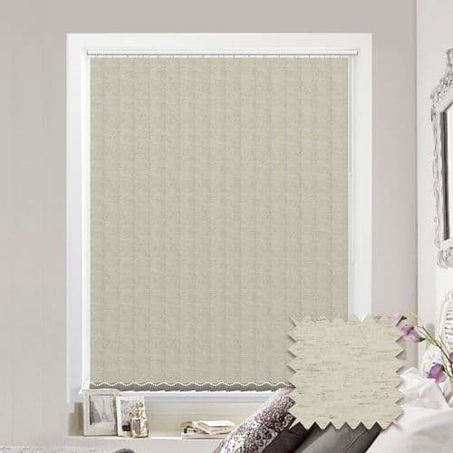 Made to Measure Patterned Vertical Blind in Linara Papaya