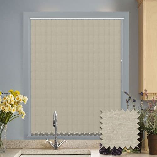 Made to Measure Topaz Oatmeal Blue Vertical Blind