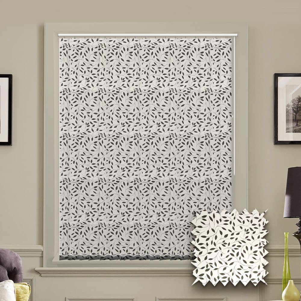 Made To Measure Vertical Blinds In Chatsworth Black Fabric White made-to-measure-vertical-blinds-in-chatsworth-black-fabric-white
