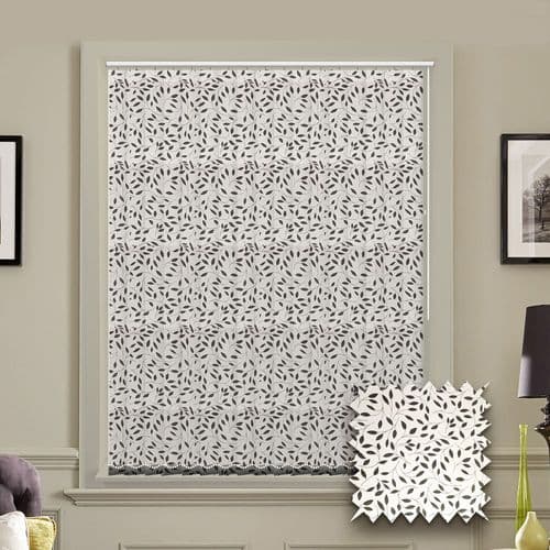 Made to Measure Vertical Blinds in Chatsworth Black fabric