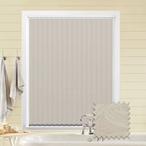 Made to Measure Vertical Blinds in PVC SAMBA STEEL Blackout fabric in GREY