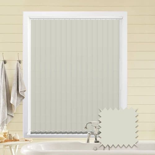 Made to Measure Vertical Blinds in PVC UNILUX GREY Blackout fabric in Light Grey