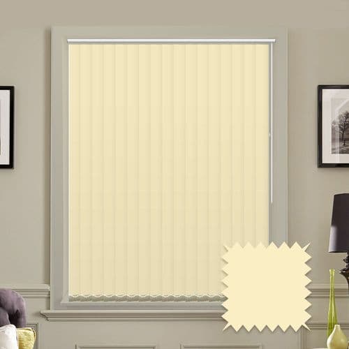 Made to Measure Vertical Blinds in PVC UNILUX LINEN Blackout fabric