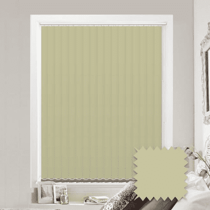 Made to measure vertical blinds in Scope Balance Cream plain fabric