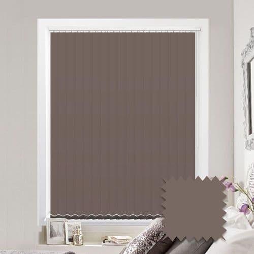 Made to measure vertical blinds in Splash Portobello plain fabric