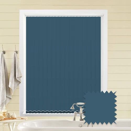 Navy Blue vertical blinds - Made to Measure vertical blind in Splash Sapphire