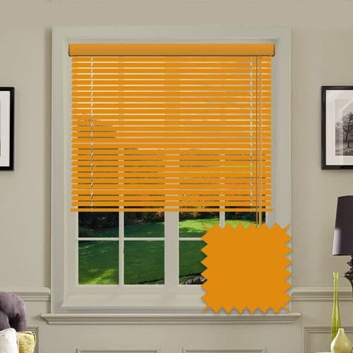 Orange Gloss Aluminium venetian blind in Atomic