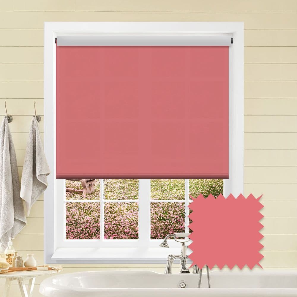 Blackout Pink Roller Blind Astral Flamingo Plain Just Blinds
