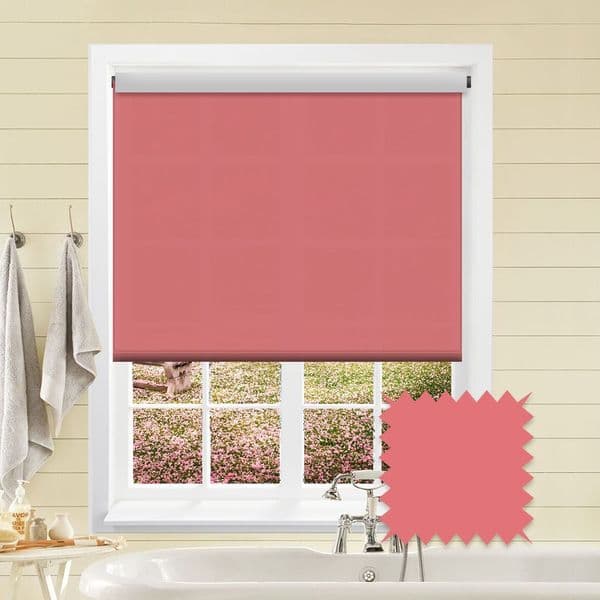 Pink Roller Blind - Splash Tickled Just Blinds
