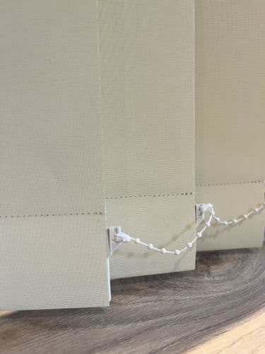 Plain Cream replacement slats for vertical blinds Scope Tranquil - 3.5" (89mm)